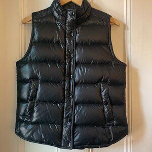 JCrew Down Puffer Vest - Shiny Black